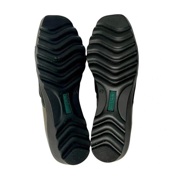 Joseph Seibel Leather Metallic Wedge Loafers - Picture 5 of 5